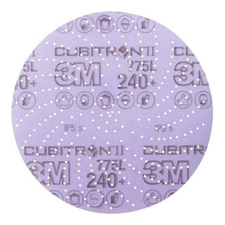 3M Klett-Schleifscheibe (CER) Hookit 775L Multilochung, 125 mm Durchmesser, Körnung: 240
