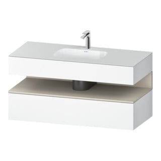 Duravit Einbauwaschtisch-Möbel-Set Qatego 120x55x60cm, T m/we ma, Konsolen-Waschtischunterbau