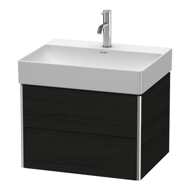 Duravit Waschtischunterschrank XSquare 58,4x46cm, Ei sw, 2 Schubk., wandhängend