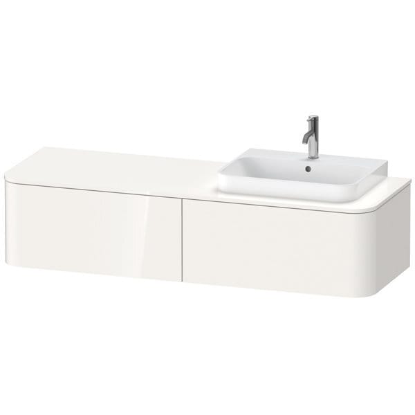 Duravit Waschtischunterschrank Happy D.2 Plus 160x55cm, 2 AZ, f AWT, Beck. re, we hgl