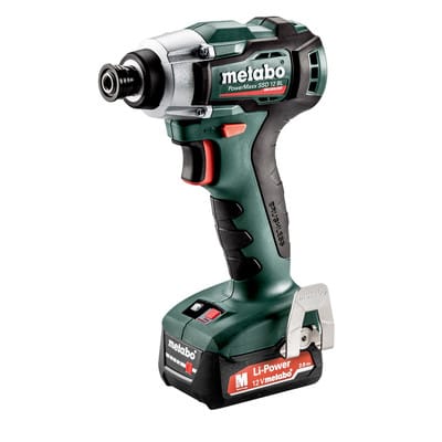 Metabo Akku-Schlagschrauber PowerMaxx SSD 12 BL metaBOX 118; 12V 2x2Ah Li-Power + SC 30