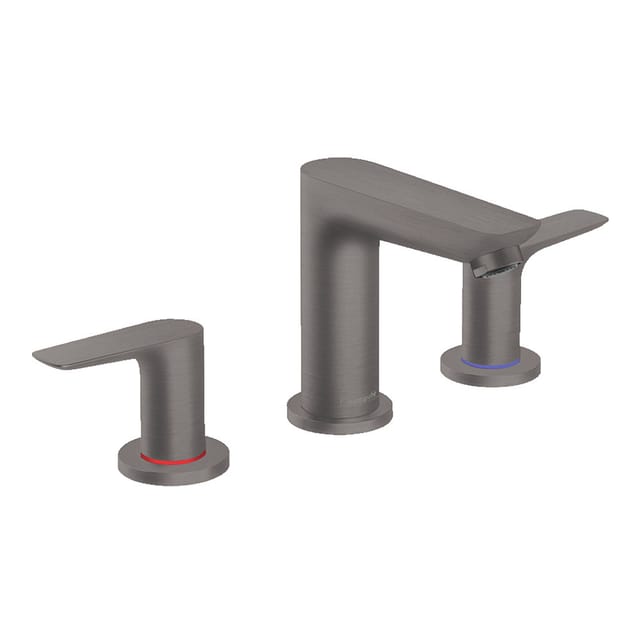 hansgrohe 3-Loch-Waschtischarmatur Talis E m Zugst.Abl.Gar., brushed black chrome