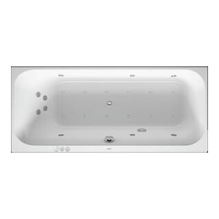 Duravit Whirlwanne Happy D.2 160x70cm, Combi P, EB-Vers, 1 RS li, we.