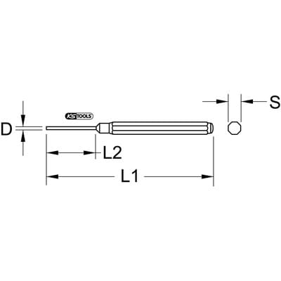 KS Tools Splintentreiber, XL, 8-kant, Ø 6mm