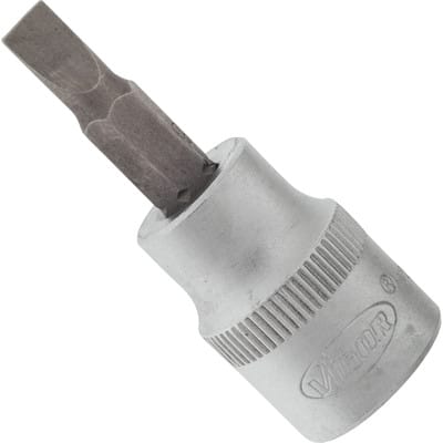 VIGOR Schraubendreher-Einsatz V2288N Vierkant hohl 10 mm (3/8 Zoll) Schlitz Profil 0.8 x 5.5