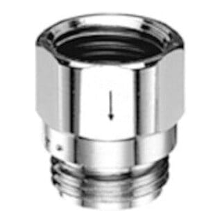 Schell Rückflussverhinderer G 1/2 AGxG 1/2 IG, i D-Fluss-F., verchromt