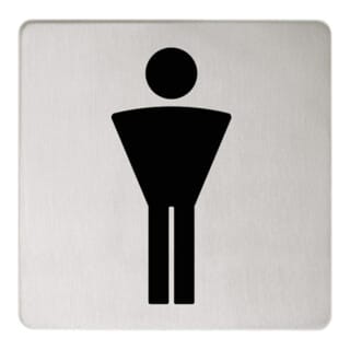 Keuco Türschild Plan Symbol Herren, verchromt