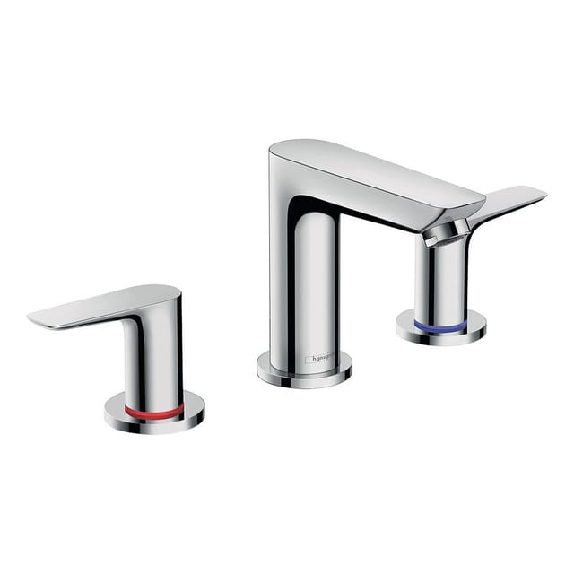 hansgrohe 3-Loch-Waschtischarmatur Talis E mit Zugstangen-Ablaufgarnitur, chrom