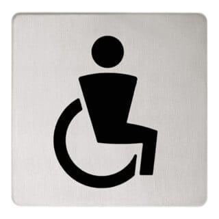 Keuco Türschild Plan Symbol barrierefrei, verchromt