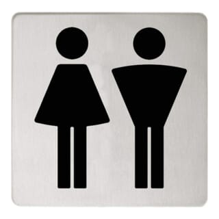 Keuco Türschild Plan Symbol Damen/Herren, verchromt