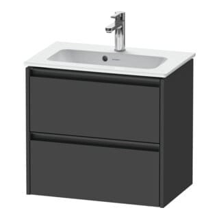 Duravit Waschtischunterschrank Ketho.2 Compact 61x39cm, graph ma, 2 Schub., wandhängend