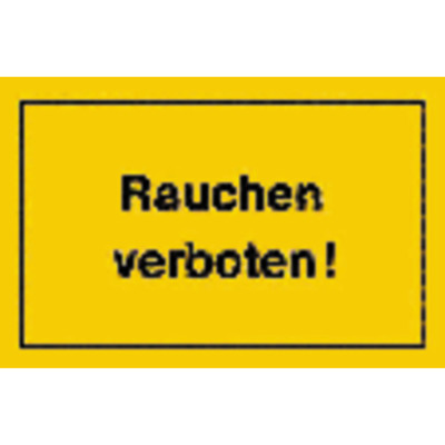 Verbotsschilder Rauchen verboten gelb
