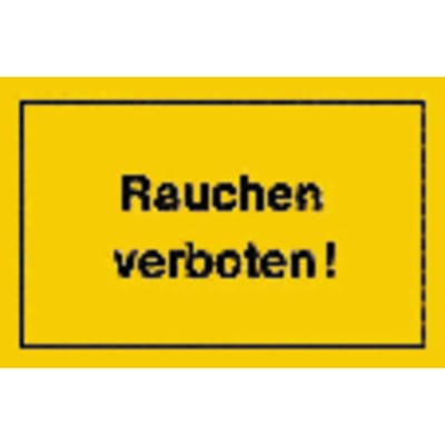 Verbotsschilder Rauchen verboten gelb