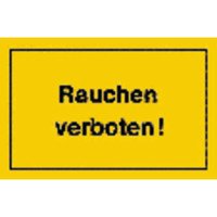 Verbotsschilder Rauchen verboten gelb Bild 2