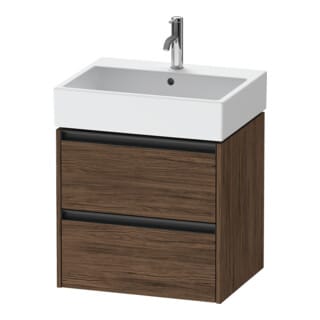 Duravit Waschtischunterschrank Ketho.2 58,4x46cm, Nussb dkl., 2 Schub., wandhängend