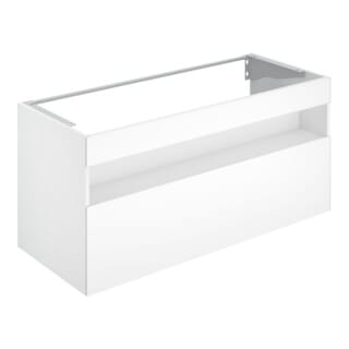 Keuco Waschtischunterschrank Stageline 120x62,5x49cm, D we, Gl. we kl, o. El.
