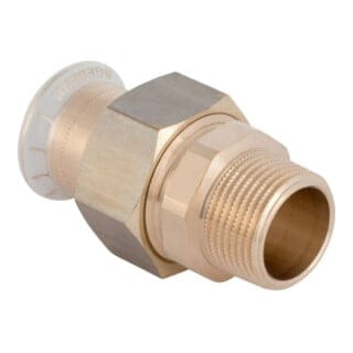 Geberit bergangsverchraubung Mapress d 42xR 1 1/2, Cu, flachd., m AG, Rotguss