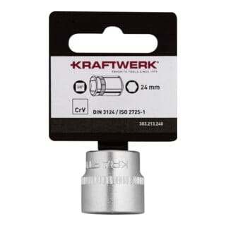 Kraftwerk BASIC LINE 3/8" Steckschlüsseleinsatz 24 mm mit Hänger