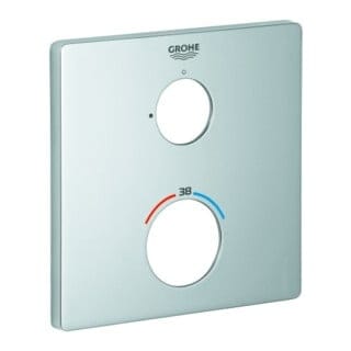 Grohe Rosette 49076 eckig für THM-Fertigmontagesets chrom
