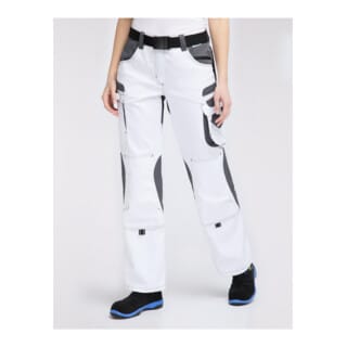 Pionier Bundhose Damen TOOLS, 285 g/m², weiß/grau, Gr. 28