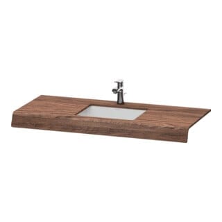 Duravit Waschtisch-Konsole DuraStyle 80-200x55x10cm, 1 Ausschn, Nussb dunkel