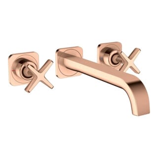 hansgrohe Fertigset Axor Citterio E UP-3-Loch-Waschtischarmatur, A 220mm, Ros, pol. r gol