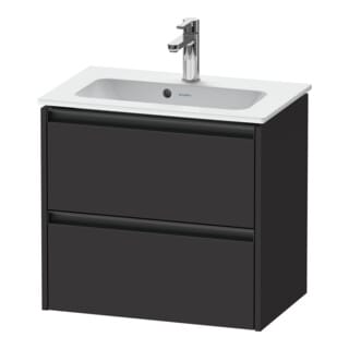 Duravit Waschtischunterschrank Ketho.2 Compact 61x39cm, graph matt, 2 Schub., wandhängend