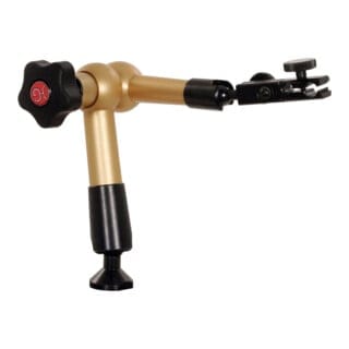 HG Hydraulisches Messstativ-Gestänge (ohne Fuß) mit mechanischer Feineinstellung am Uhrenhalter, Ausladung: 220 mm
