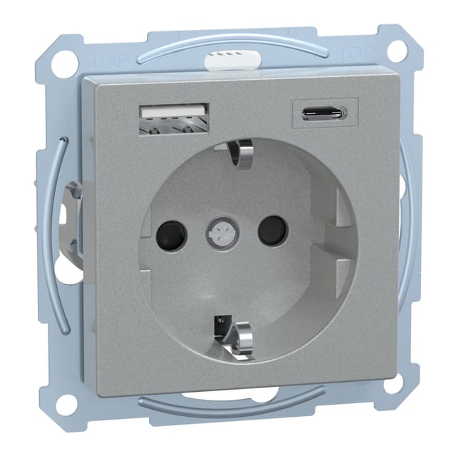 Merten Schuko Steckdose mit USB Ladegerät MEG2367-0460