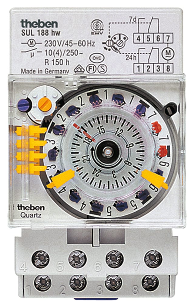 Theben Quarzschaltuhr 1W, Tag/Woche SUL 188hw