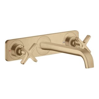 hansgrohe Fertigset Axor Citterio E UP-3-Loch-Waschtischarmatur, A 220mm, Pl., brush. bron