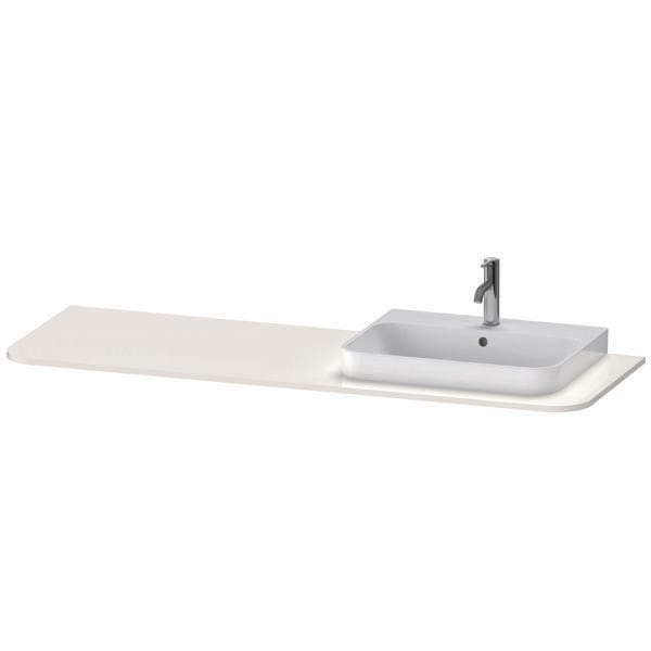 Duravit Waschtisch-Konsole Happy D.2 Plus 160x55cm, m 1 Ausschn, Beck. re, we hgl