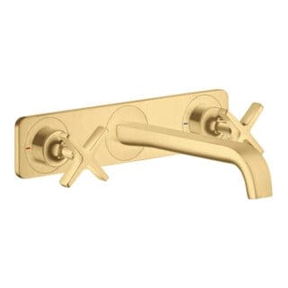 hansgrohe Fertigset Axor Citterio E UP-3-Loch-Waschtischarmatur, A 220mm, Pl, b gol opt
