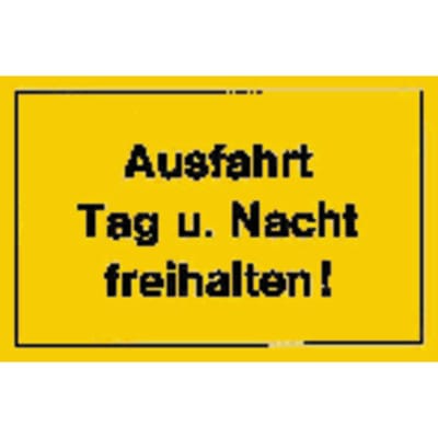 Verbotsschilder Ausfahrt Tagu.Nacht freih gelb