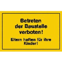 Verbotsschilder Betreten der Baustelle gelb Bild 2
