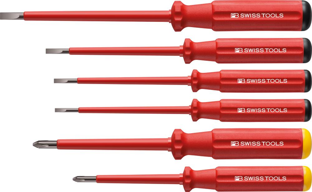 PB Swiss Tools Schraubendreher-Satz VDE 6-teilig Schlitz/PH im Karton Classic