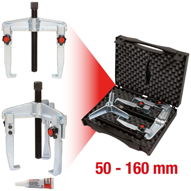 KS Tools Schnellspann-Universal-Abzieher-Satz, 7-teilig 50-160mm