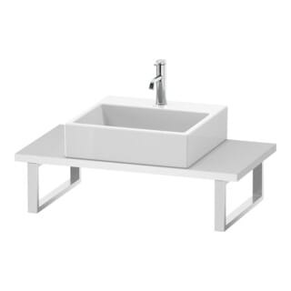 Duravit Konsole DuraStyle Compact 80-200x48cm, 1 Ausschn, Stär 3cm, we. ma