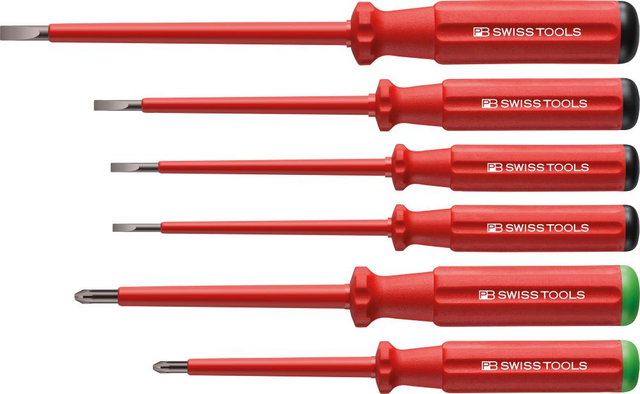 PB Swiss Tools Schraubendreher-Satz VDE 6-teilig Schlitz/PZ im Karton Classic