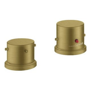 hansgrohe Fertigmontageset Axor Starck 2-L-BW-Rand-Arm., m Thermostat, brush. brass