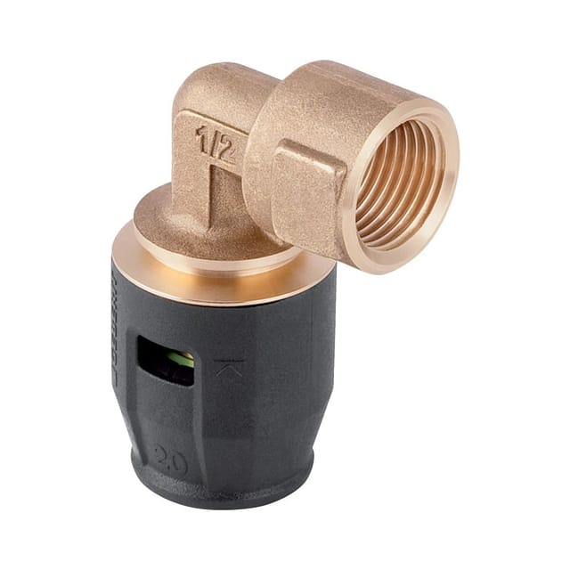 Geberit Übergangsbogen PushFit d 25mmxRp 3/4, 90Gr, m IG, Rotguss