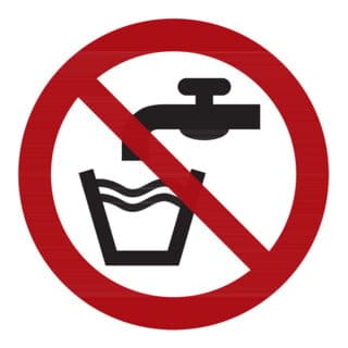Verbotszeichen Kein Trinkwasser, Typ: 01100
