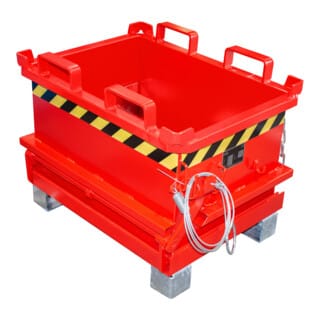 Bauer Südlohn Mini-Klappbodenbehälter MSB 150, lackiert, Feuerrot