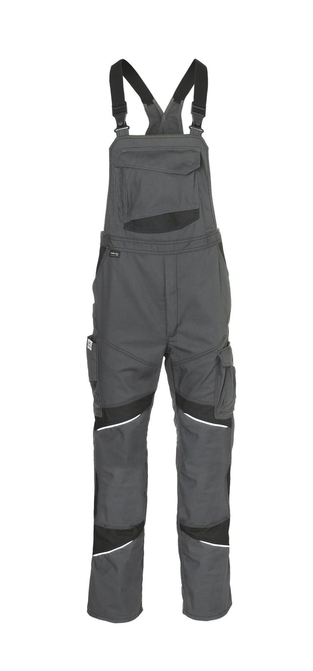 Kübler ACTIVIQ cotton+ Latzhose anthrazit/schwarz 110