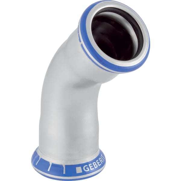 Geberit Bogen Mapress d= 15mm, LABS-frei, 45Grad, Edelstahl