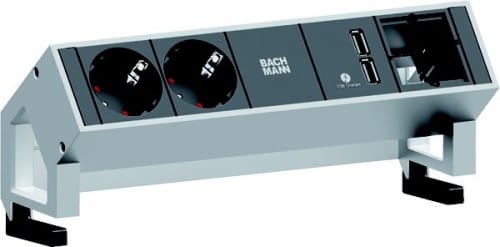 Bachmann Steckdoseneinheit ws 2xSchutzk.1xUSB1xABD 902.228