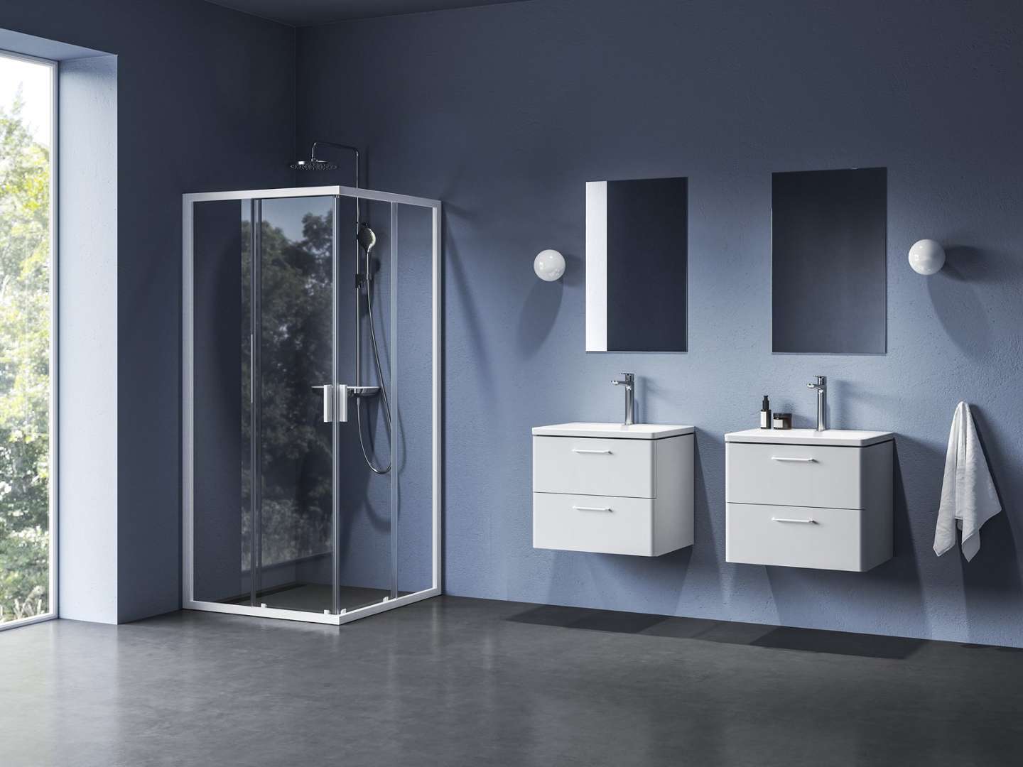 Ravak Blix Ii - Duschkabine Nblrv2, 90x90 Cm, Mattweiß/klares Glas 1lm70e00z1