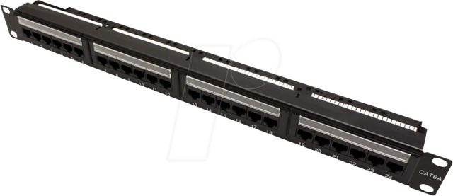 Telegärtner PatchPanel MPP24-HS Cat.6A RAL 9005 sw 100007034
