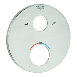 Grohe Rosette 49075 rund für THM-Fertigmontagesets supersteel