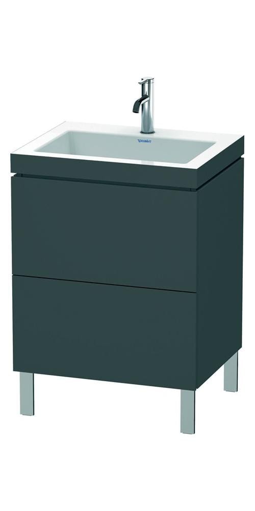 Duravit Waschtischunterschrank c-bonded L-Cube 60x48cm, o HL, we. hgl, 2 Ausz., steh.